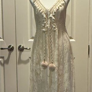Cupshe Cream Lace Cover-Up